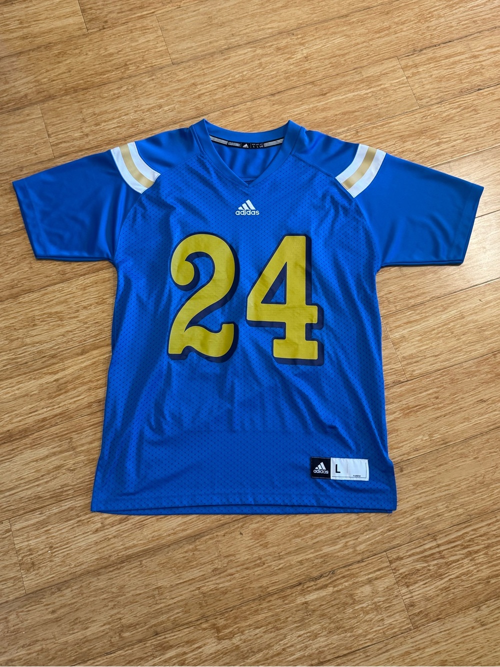 Adidas UCLA Bruins blue gold football jersey #24